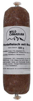 Aktiv Pferdefleisch mit Knochen, 500-g-Block